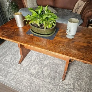 Solid oak refectory table - Image 3