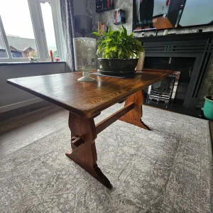 Solid oak refectory table - Image 4
