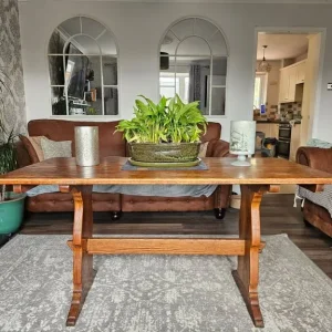 Solid oak refectory table - Image 6