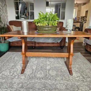 Solid oak refectory table - Image 7