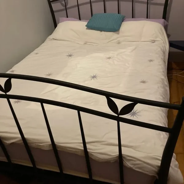 Metal frame double bed