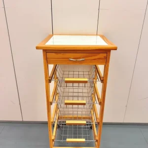 Kitchen Butchers Block Island Storage Trolley - Image 2