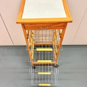 Kitchen Butchers Block Island Storage Trolley - Image 5