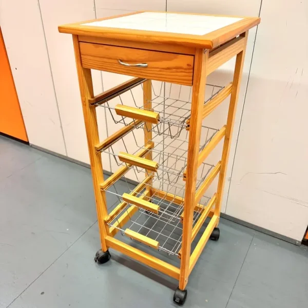 Kitchen Butchers Block Island Storage Trolley