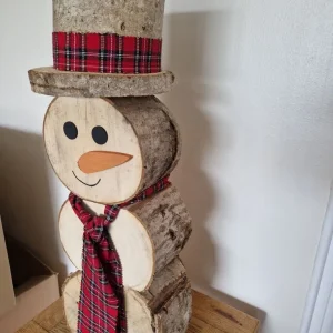 Christmas Log Snowman - Image 2