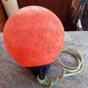 12" boat ball fender with line