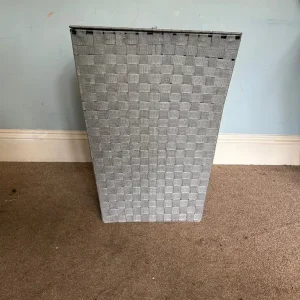 Grey Plastic Nylon Laundry Basket 24x18x13 inches - Image 2