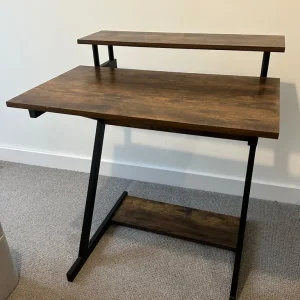 Dark Brown Wood Effect Desk - Image 2