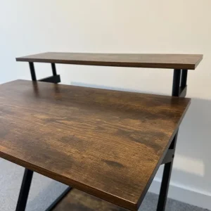 Dark Brown Wood Effect Desk - Image 3