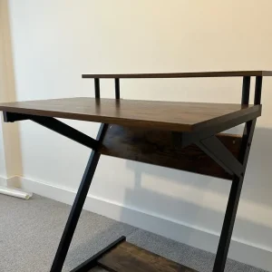 Dark Brown Wood Effect Desk - Image 4