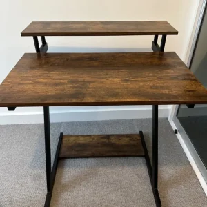 Dark Brown Wood Effect Desk - Image 5