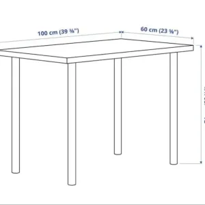IKEA White Table with Round Legs - Image 3