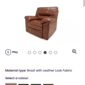 DFS Dalmore Brown Recliner Chair - Image 2