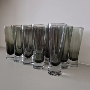 Smokey Grey Wine and Drinks Glasses – 19 Pieces, Excellent Condition - Image 5