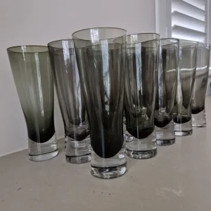 Smokey Grey Wine and Drinks Glasses – 19 Pieces, Excellent Condition - Image 7