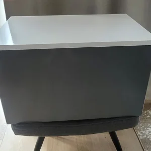 Wall Hung 1 Drawer Sink Unit in Gloss Grey and White - Image 2