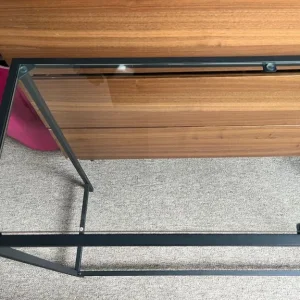 Black Tempered Glass Console Table - Image 3