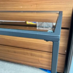 Black Tempered Glass Console Table - Image 6