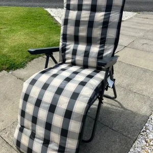 Sun Lounger Recliner Garden Chair Padded - Image 2