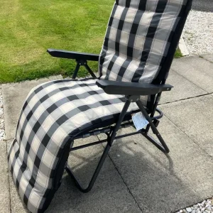 Sun Lounger Recliner Garden Chair Padded - Image 3