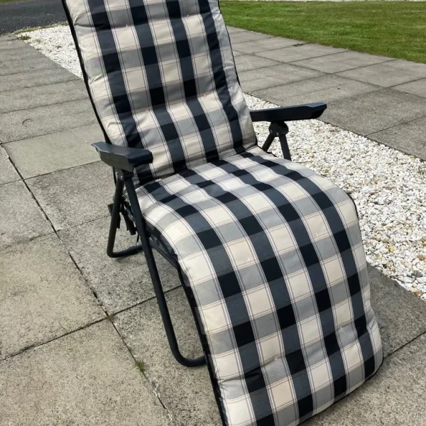 Sun Lounger Recliner Garden Chair Padded