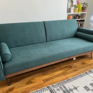 MADE Warner Alpine Green 3 seater sofa bed