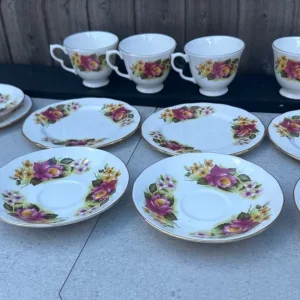 Vintage Gainsborough Bone China dinner set x18 - Image 4