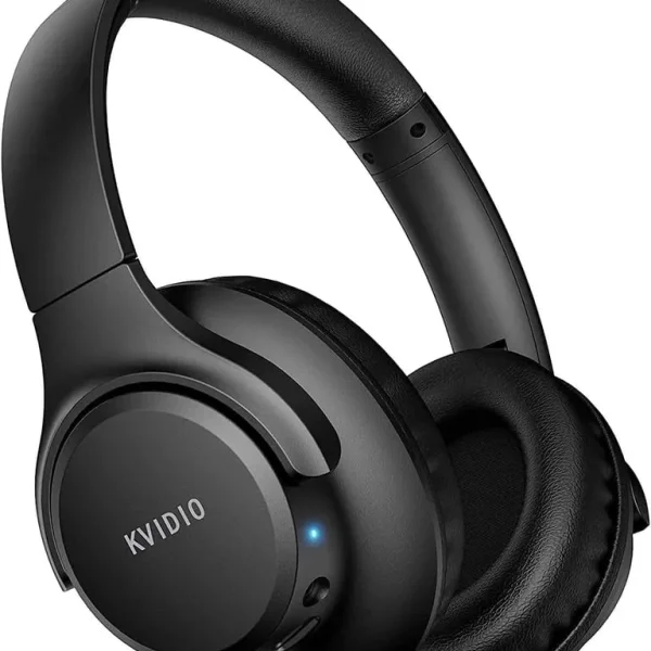 KVIDIO Bluetooth Over-Ear Headphones (Dark Blue)
