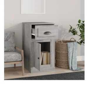Side Cabinet with Drawer Grey Sonoma 40x50x50 cm - Image 3