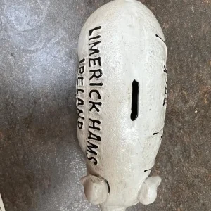 Antique Limerick Hams Ireland 1949 Cast Iron Pig Money Box - Image 3