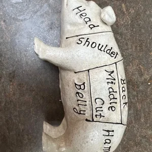 Antique Limerick Hams Ireland 1949 Cast Iron Pig Money Box - Image 4