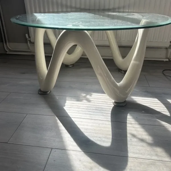 Glass coffee table