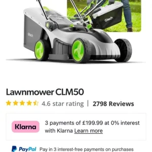 Gtech CLM50 electric cordless lawnmower - Image 4