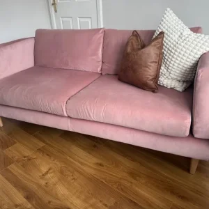 Soft pink sofa
