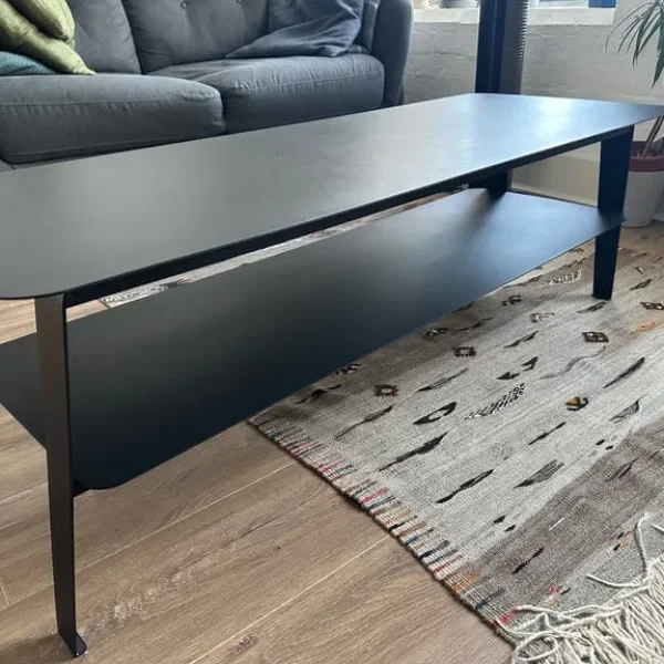 Black metal coffee table