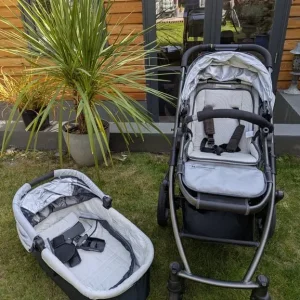 UPPA baby pram with bassinette and stroller attachments
