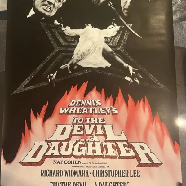 The Devil A Daughter 1976 British One Sheet Poster Christopher Lee Peter Cushing
