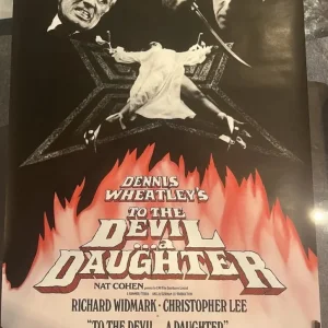 The Devil A Daughter 1976 British One Sheet Poster Christopher Lee Peter Cushing