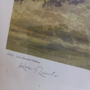 Bamburgh castle golf club 17th hole watercolour - Image 5