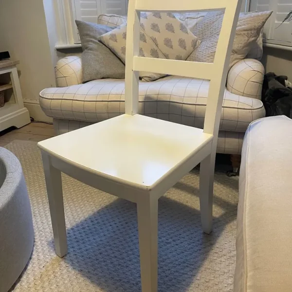 White wooden chair