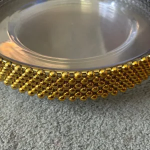 75 Gold Beaded Charger Plates - Image 2
