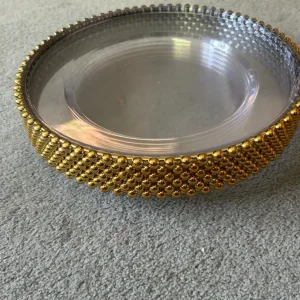 75 Gold Beaded Charger Plates - Image 3