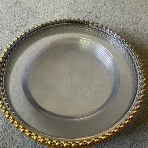 75 Gold Beaded Charger Plates
