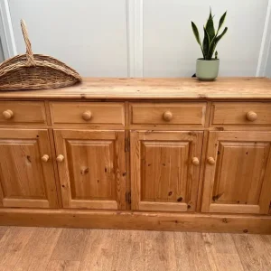 Large pine vintage farmhouse sideboard