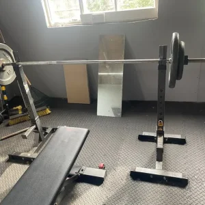 Gym bench, barbells, dumbbells and weights - Image 4