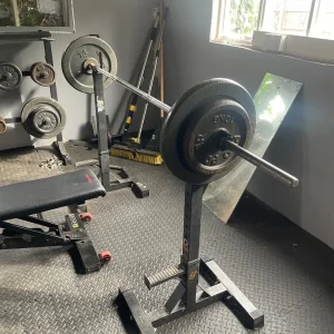 Gym bench, barbells, dumbbells and weights - Image 5