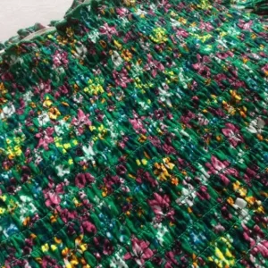 H&M Green Floral Crop Top - Image 2
