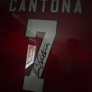 Signed Eric Cantona Manchester United football - Image 3
