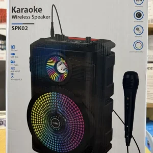 ANG SPK02 Karaoke Wireless Bluetooth Speaker with Microphone and LED Lights
