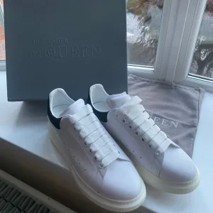 Alexander McQueen Larry trainers, UK size 9, black suede and white calf leather